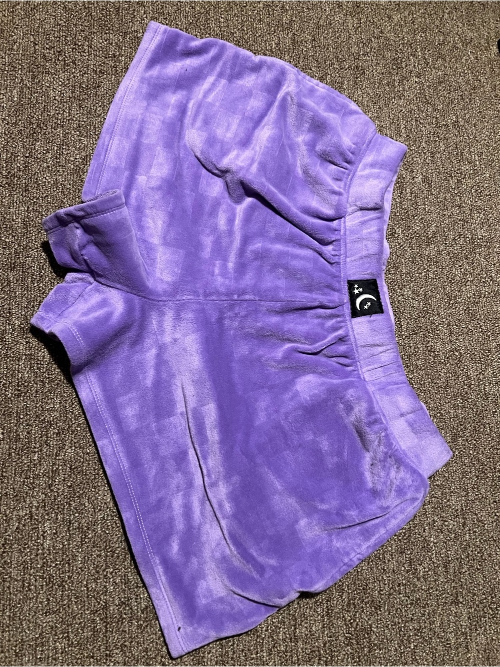 Velour Lounge Shorts for Women - Purple